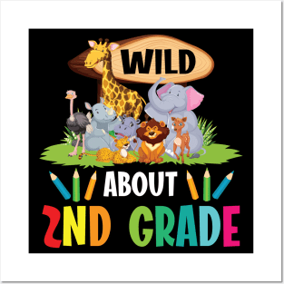 Animals Students Seniors Back To School Wild About 2nd Grade Posters and Art